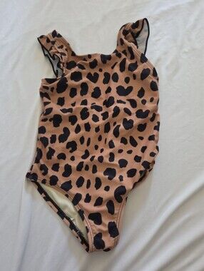 Marina west infant girl 18m cheetah bathing suit #AR4